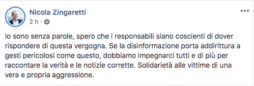 Post di Nicola Zingaretti