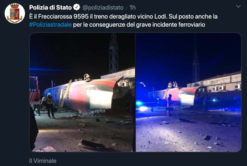 le foto del frecciarossa della polizia