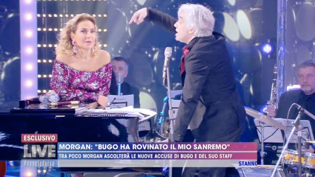 barbara d'urso e morgan a live