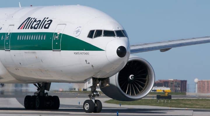 Un aereo di Alitalia