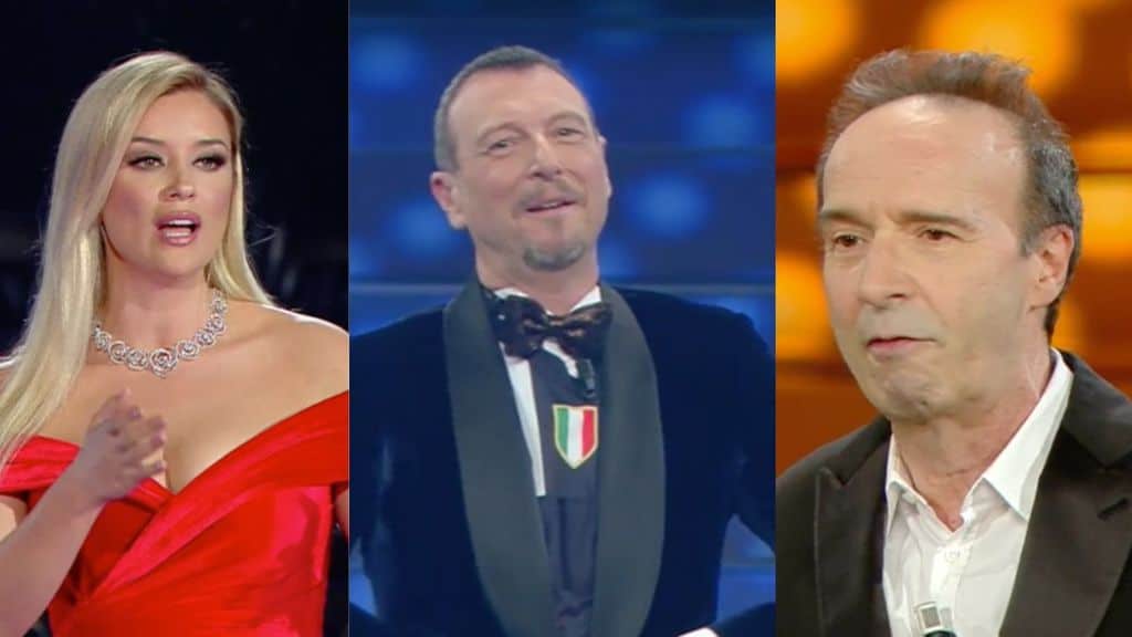 alketa vsjsu amadeus e roberto benigni a Sanremo