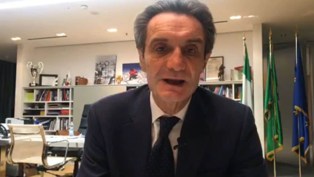 Attilio Fontana in diretta Facebook