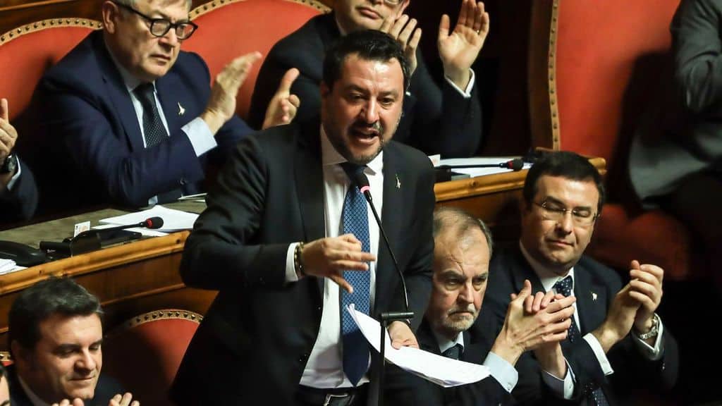 Matteo Salvini in aula