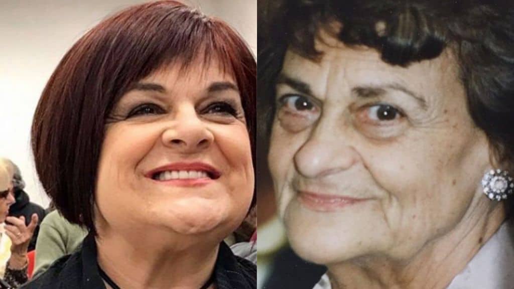 stefania pezzopane e la madre in primo piano