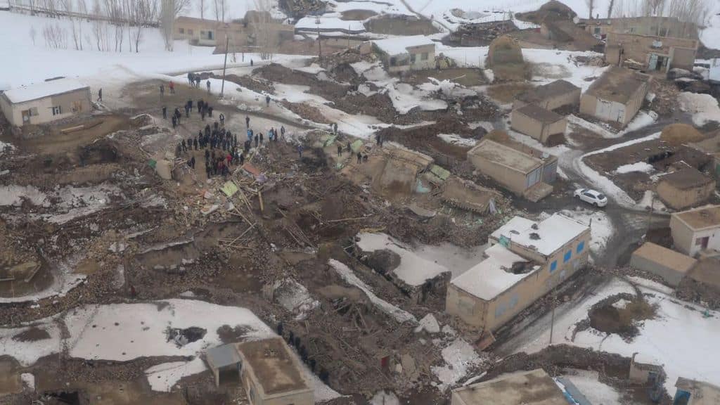 vista aerea del terremoto in turchia