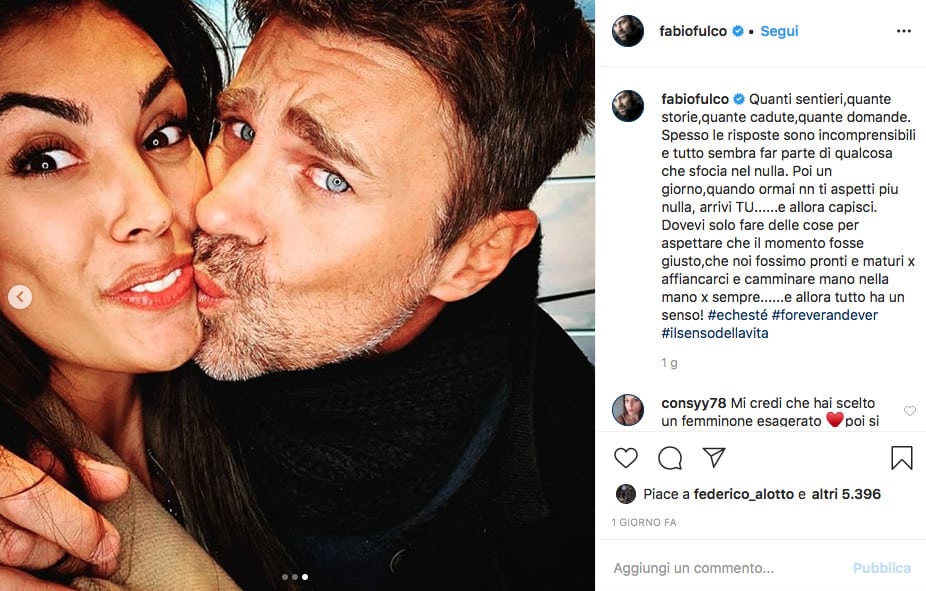 Fabio Fulco e la compagna Papa