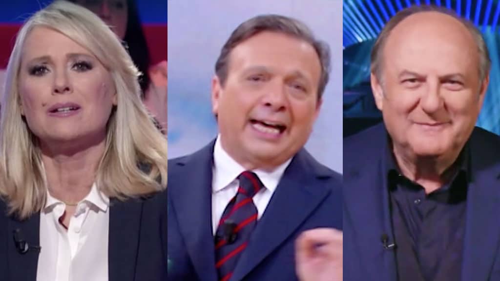 Federica Sciarelli, Piero Chiambretti e Gerry Scotti