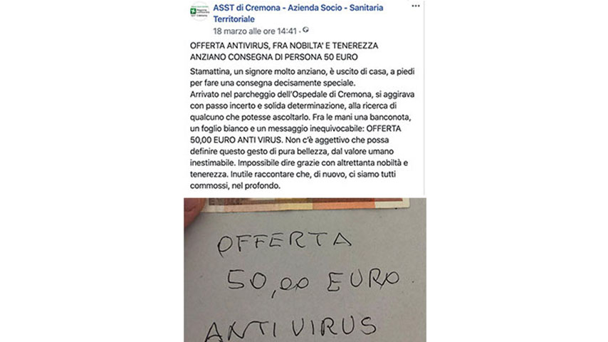 Post di Asst Cremona su Facebook