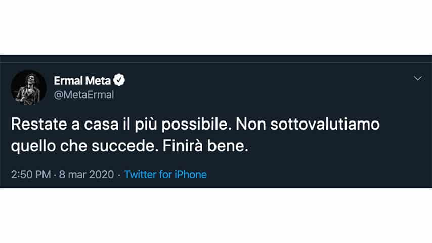 Tweet di Ermal Meta