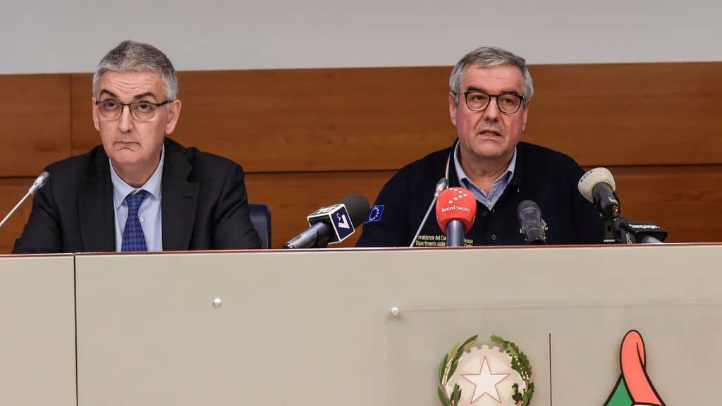Angelo Borrelli durante la confernza stampa