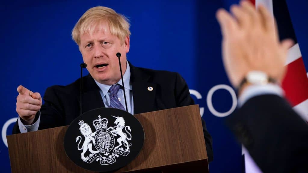 Boris Johnson in un evento pubblico