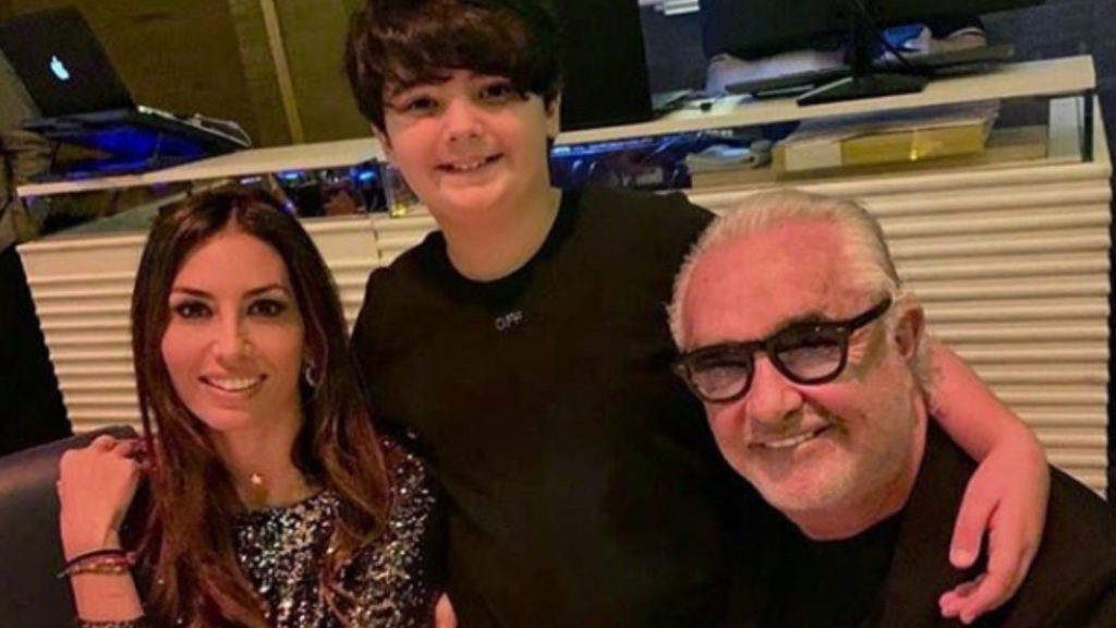 Flavio Briatore con la sua famiglia