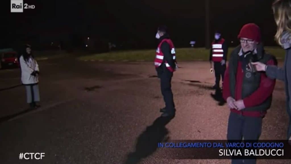 Il signor Donato in collegamento con l'inviata Silvia Balducci da Codogno