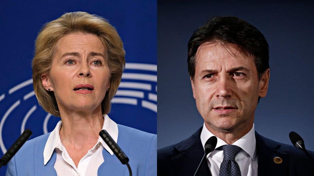 von der leyen e giuseppe conte