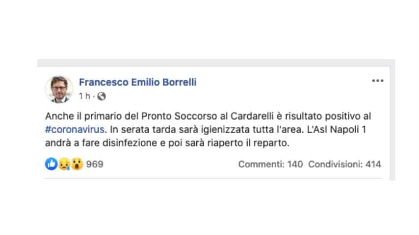 Il post di Francesco Emilio Borrelli