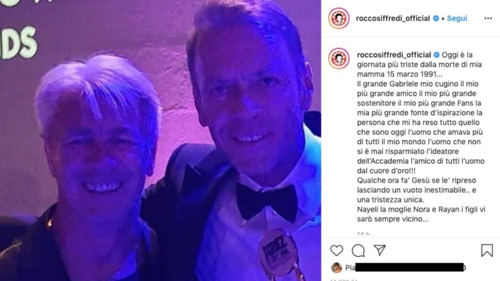 Rocco Siffredi abbracciato al cugino Gabriele