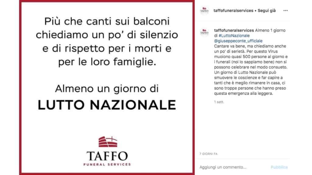 post instagram di Taffo