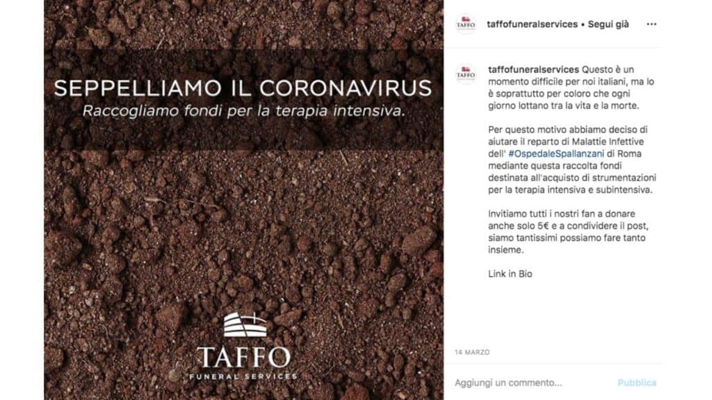 il post Instagram di Taffo