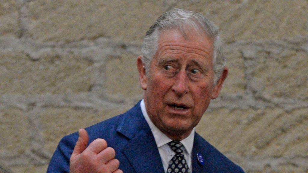 il principe carlo in primo piano mentre scenda da una macchina