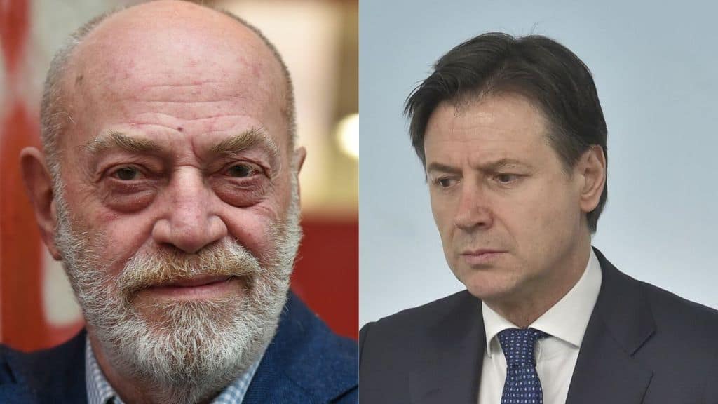 Toni Capuozzo e Giuseppe Conte in primo piano