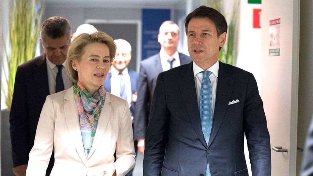ursula von der leyen e giuseppe conte