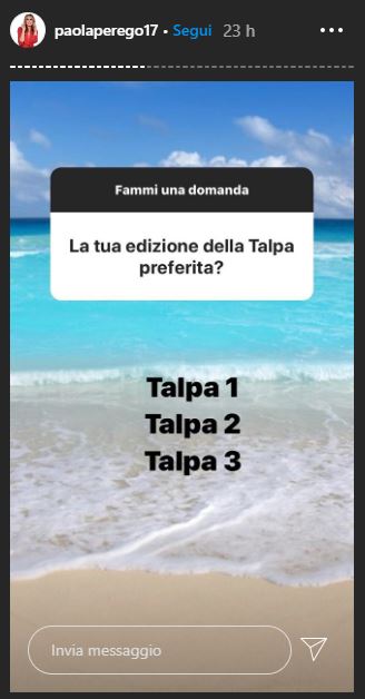 Paola Perego risponde alla domanda su La Talpa