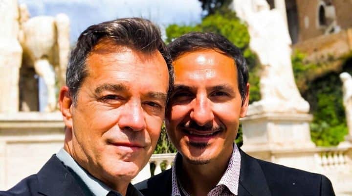 marcello cesena e alessandro iovine sposi post instagram