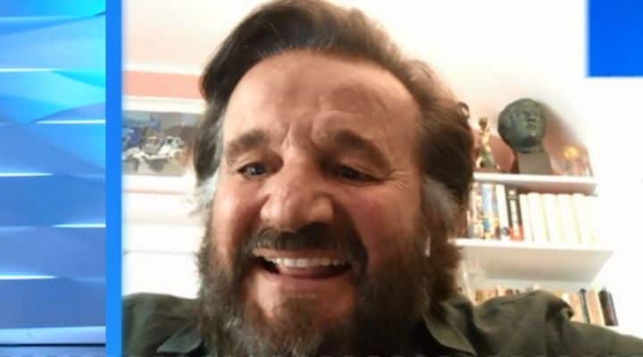 christian de sica in collegamento a domenica in