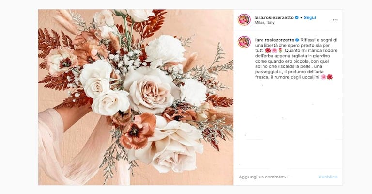 Bouquet di Lara Zorzetto su Instagram