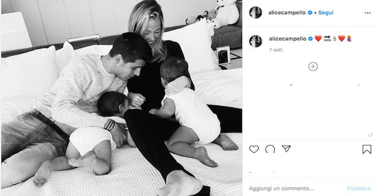 alice campello e alvaro morata figli