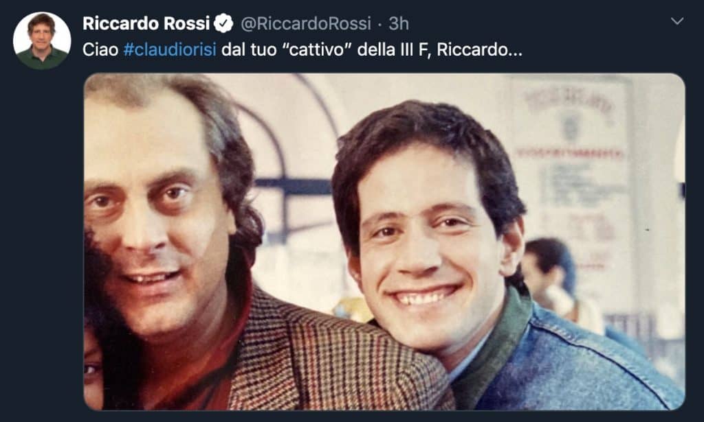 Tweet di Riccardo Rossi