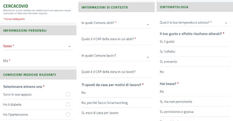 Le domande dell'app AllertaLOM