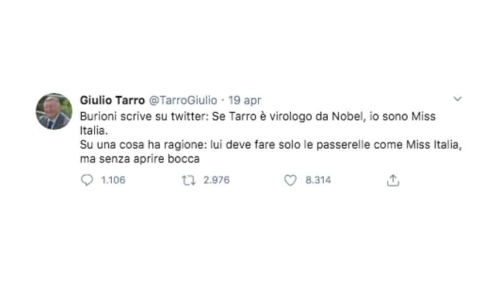 giulio tarro roberto burioni twitter