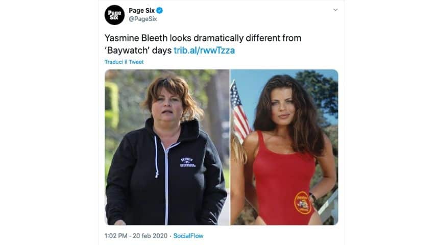 Il tweet di Page Six