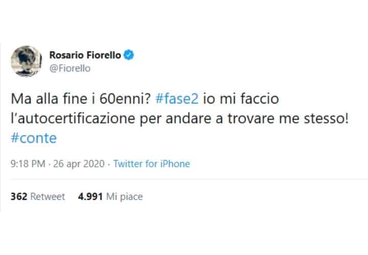 La domanda su Twitter di Fiorello