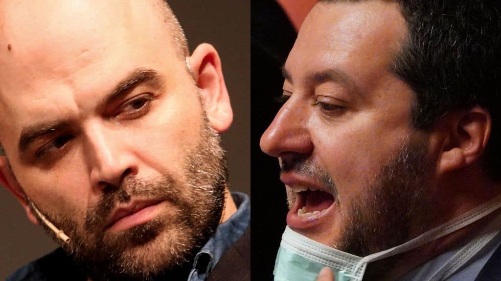 roberto saviano e matteo salvini le monde