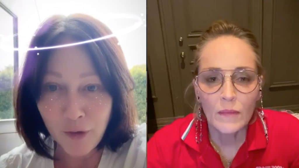 shannen doherty e sharon stone senza trucco