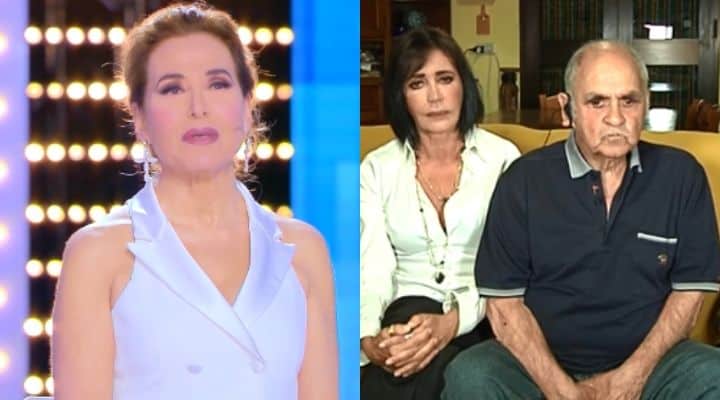 Fiordaliso e il padre in collegamento a Live Non è la d'urso