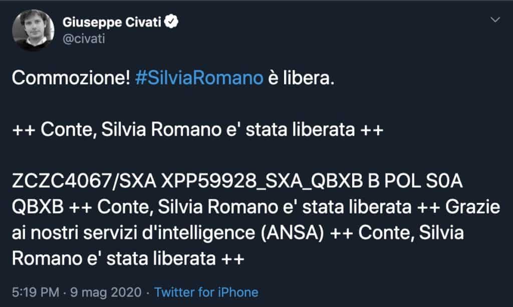 Tweet di Pippo Civati