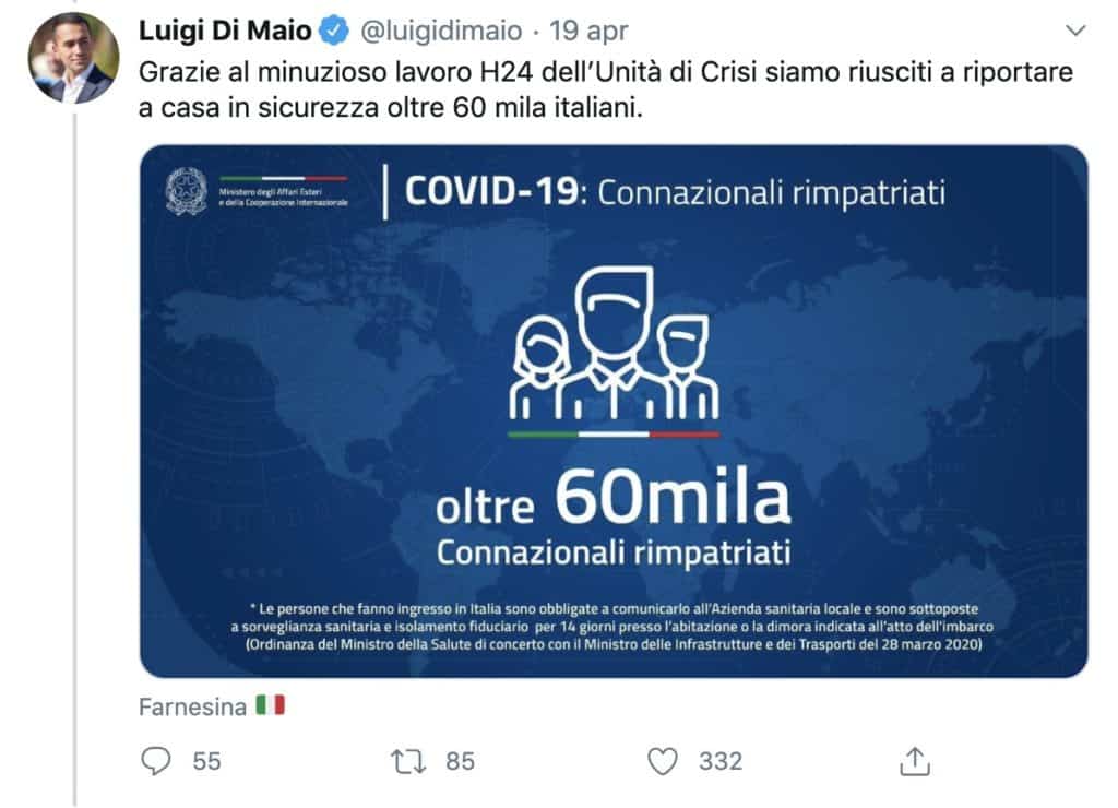 luigi di maio rimpatriati