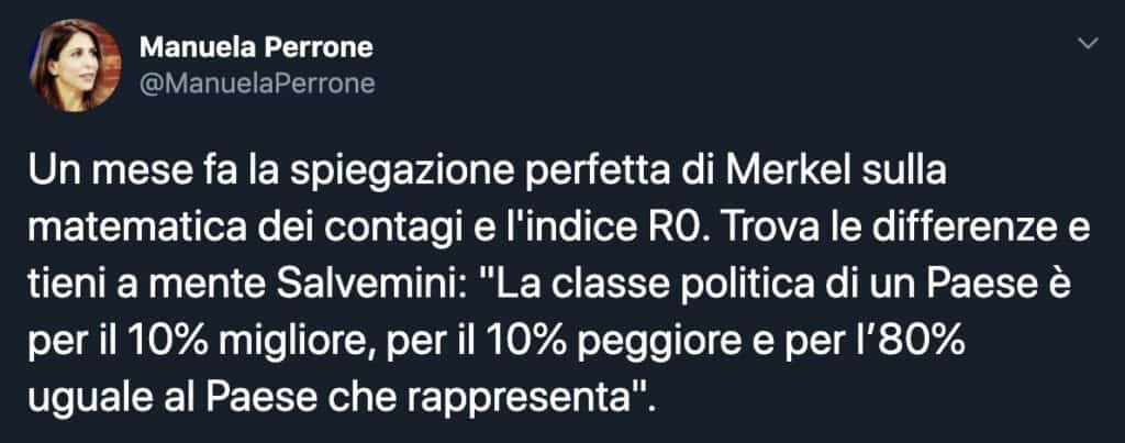 Tweet di Manuela Perrone