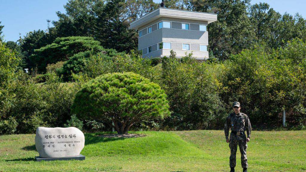 un tratto dell'area demilitarizzata tra Corea del Nord e Corea del Sud