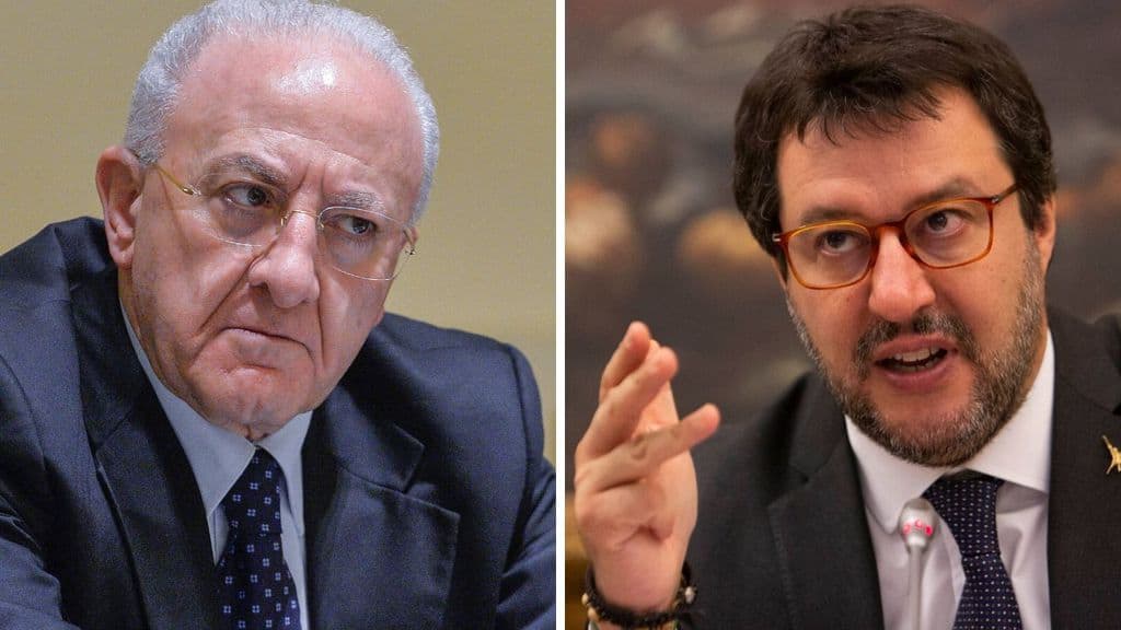 Vincenzo De Luca, insulti a Salvini per gli occhiali “color pannolino”