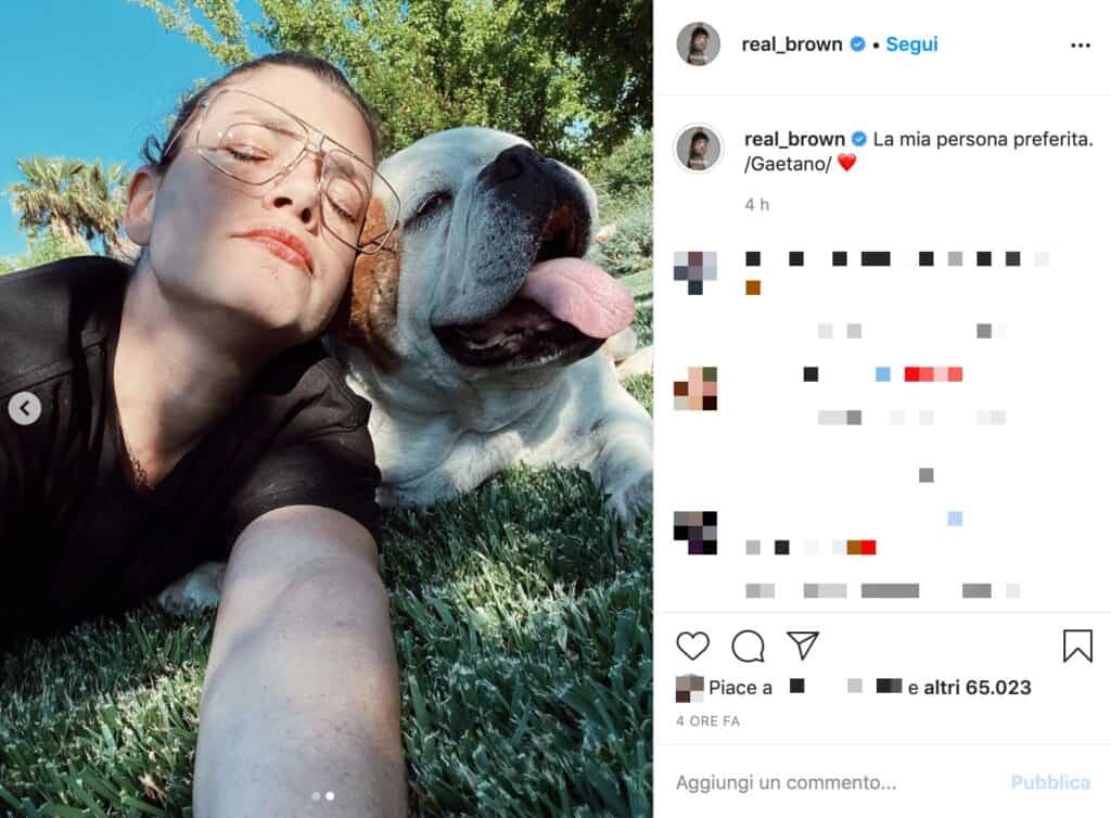 emma marrone insieme al cane gaetano