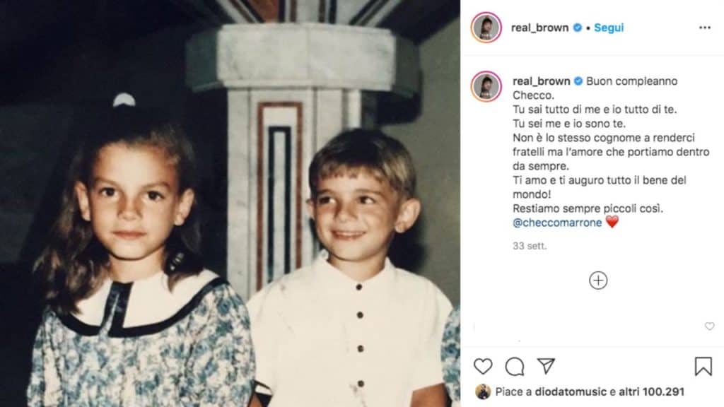 Emma Marrone e il fratello francesco da piccoli