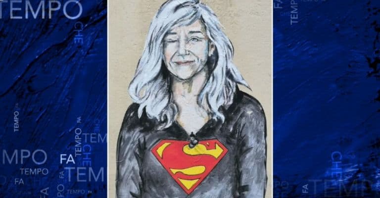 Il murales dedicato a Giovanna Botteri