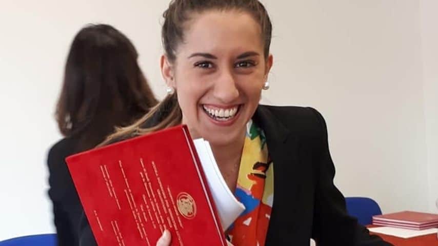 Silvia Romano nel giorno della sua laurea