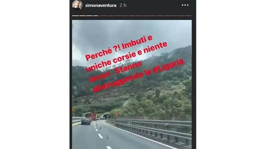 Instagram Story di Simona Ventura