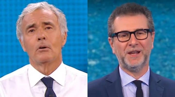 Massimo Giletti e Fabio Fazio primi piani