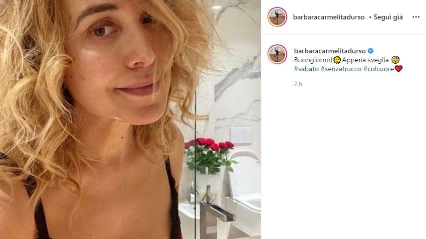 Barbara D'Urso foto instagram senza truco